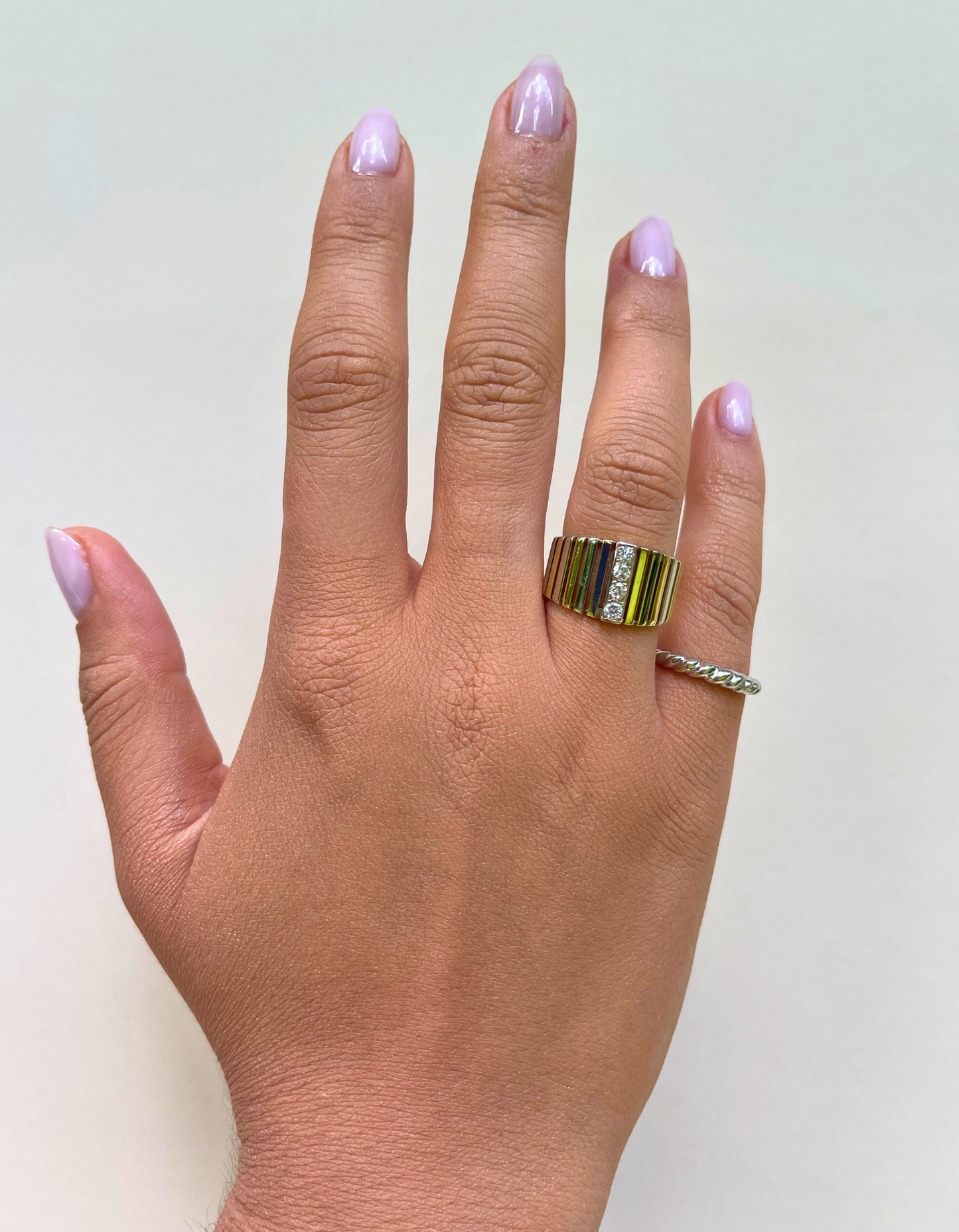 18K Two Tone Diamond Ring