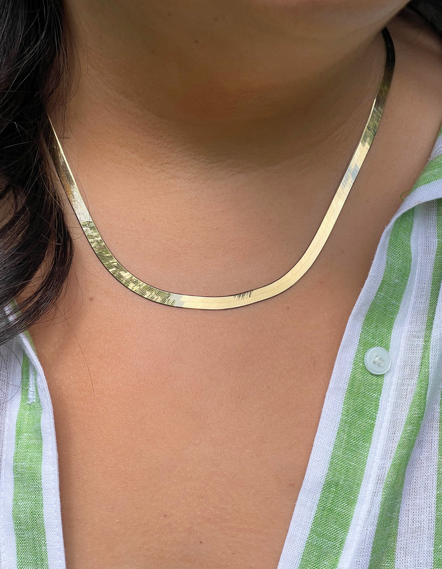 Collar de cadena italiano vintage en espiga