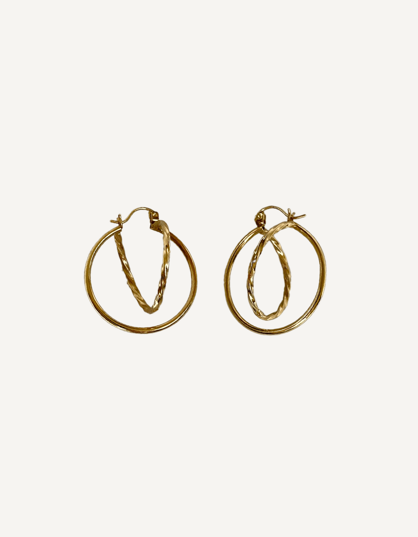 14K Orbital Hoop Earrings