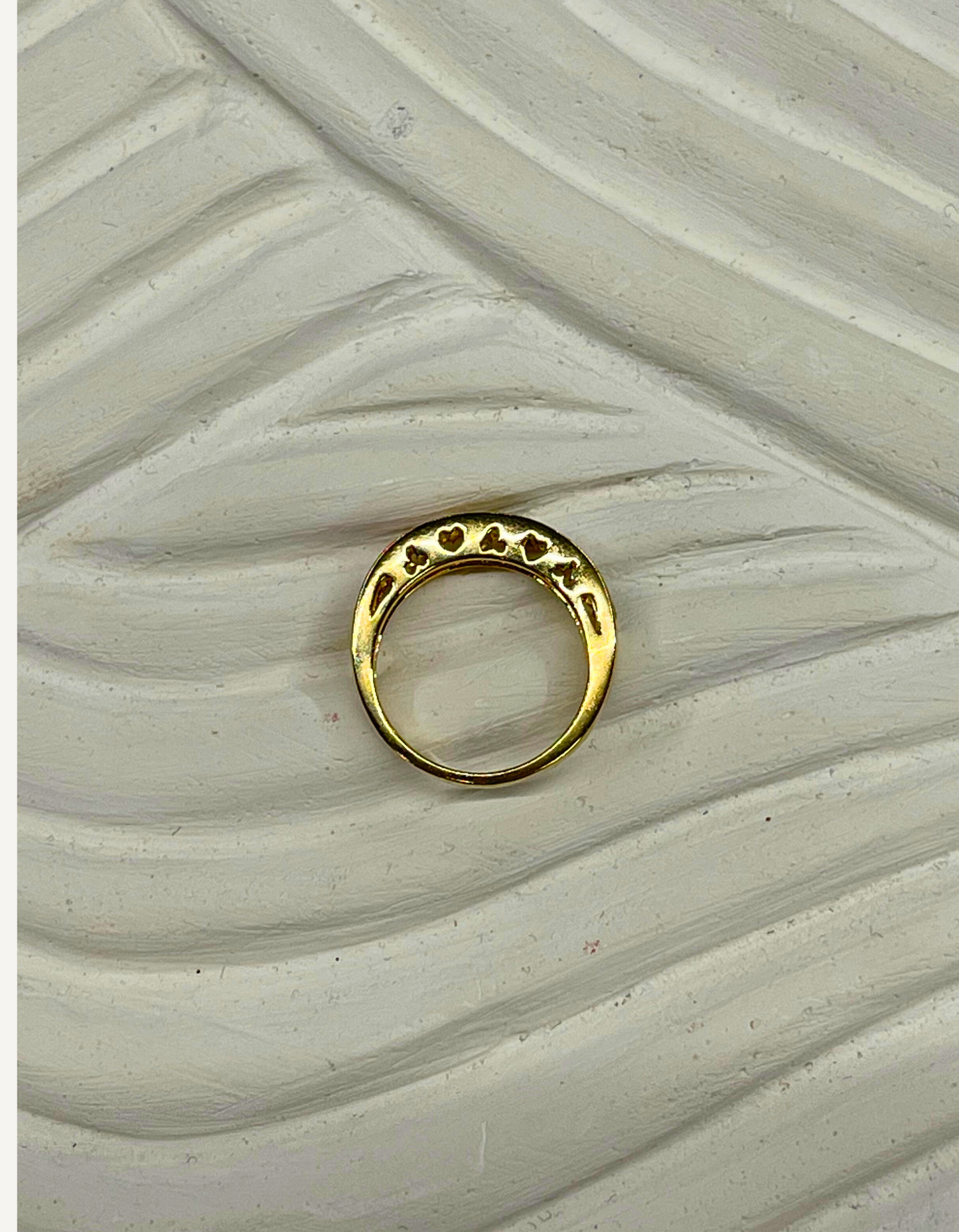 14K Rainbow Channel Set Ring