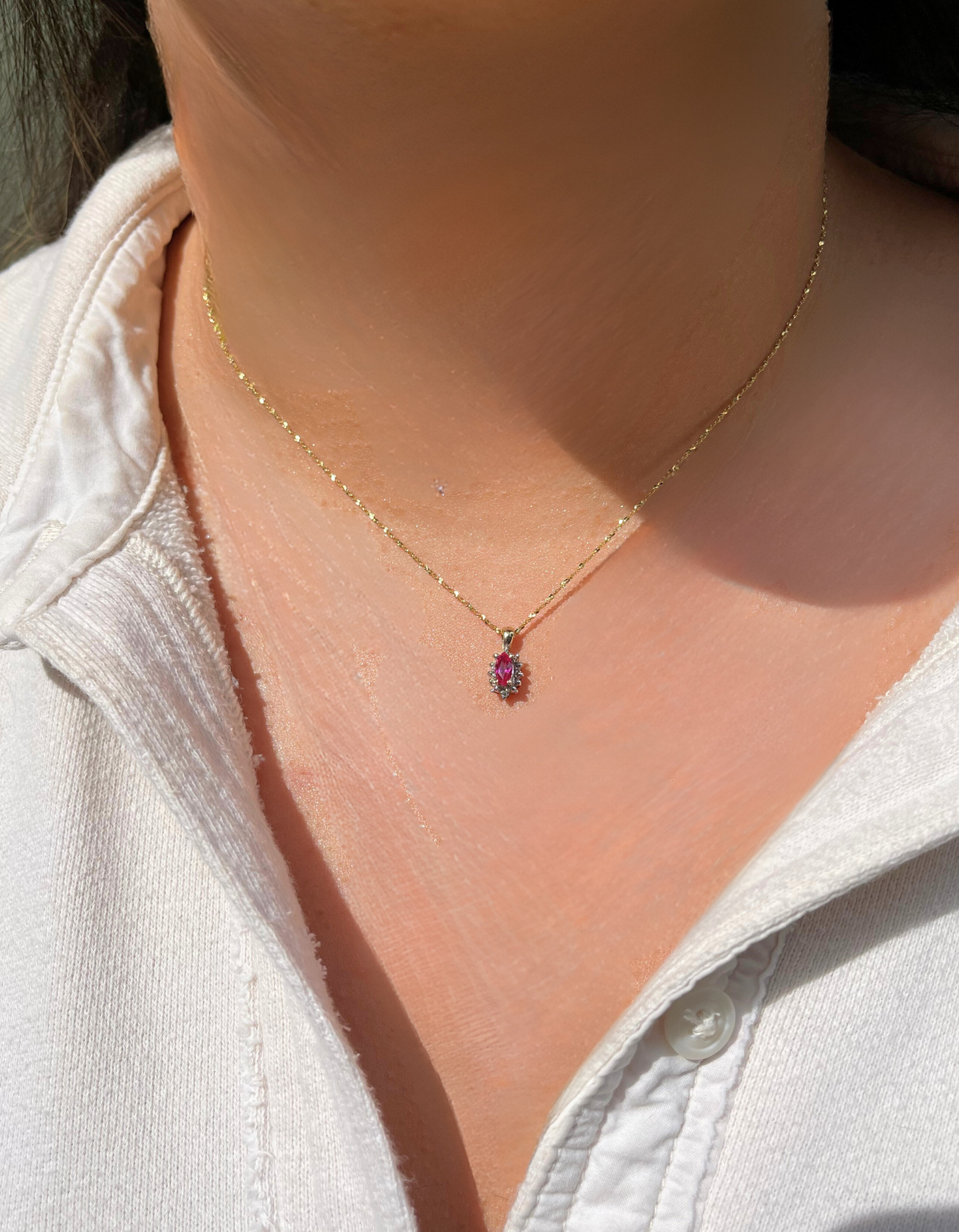 Ruby Pendant Necklace