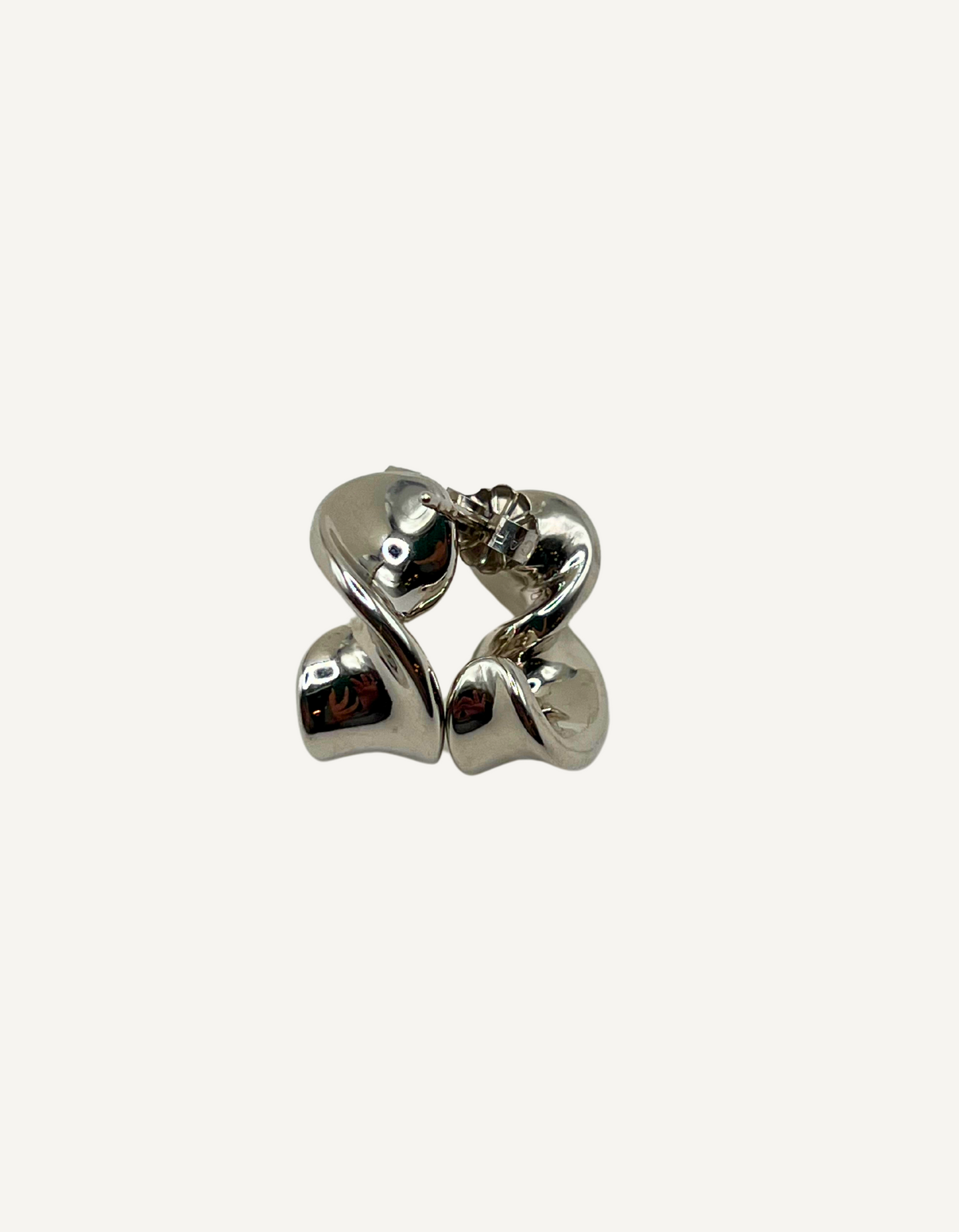 14K Twist J Style Earrings