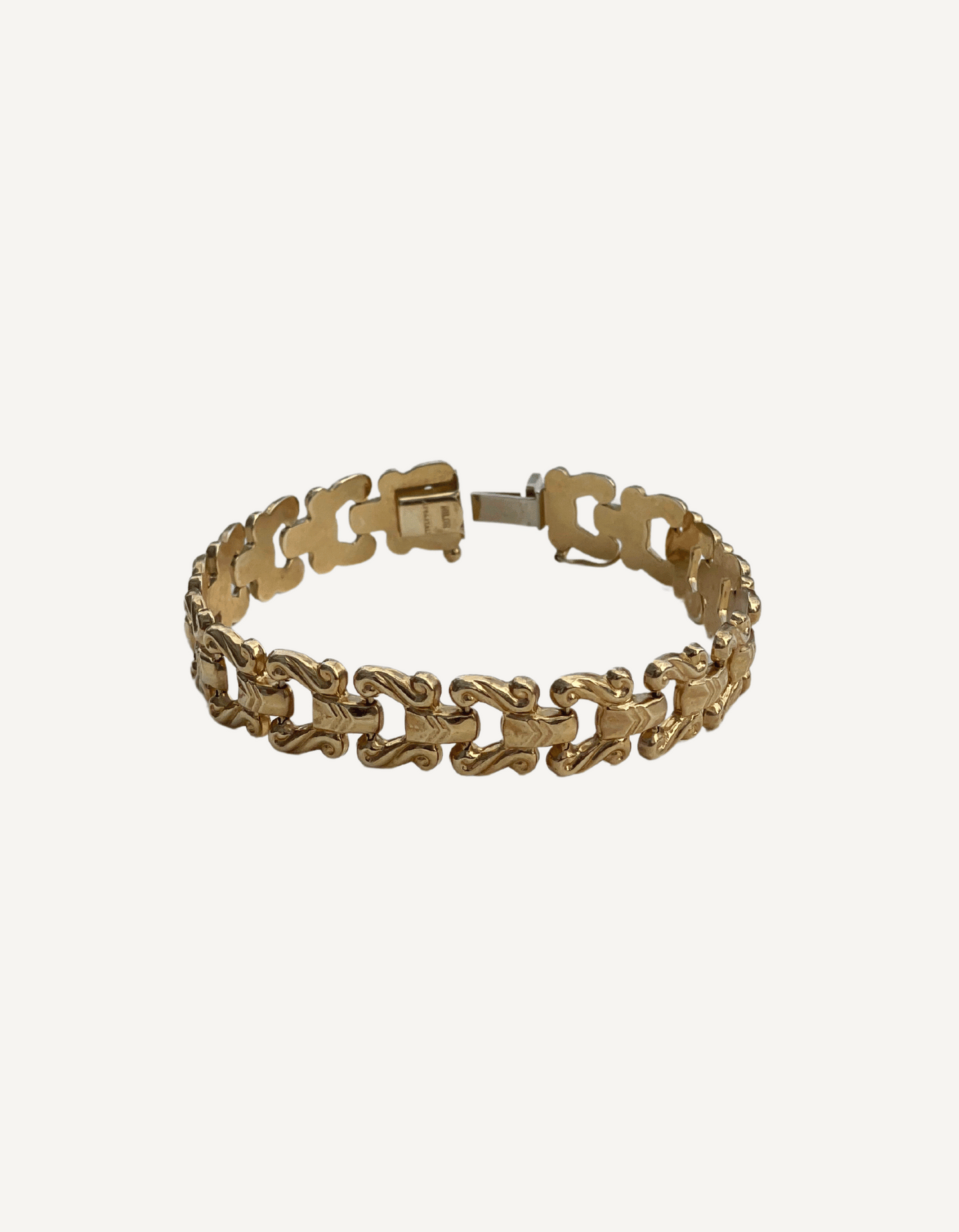 14K Victorian Design Link Bracelet