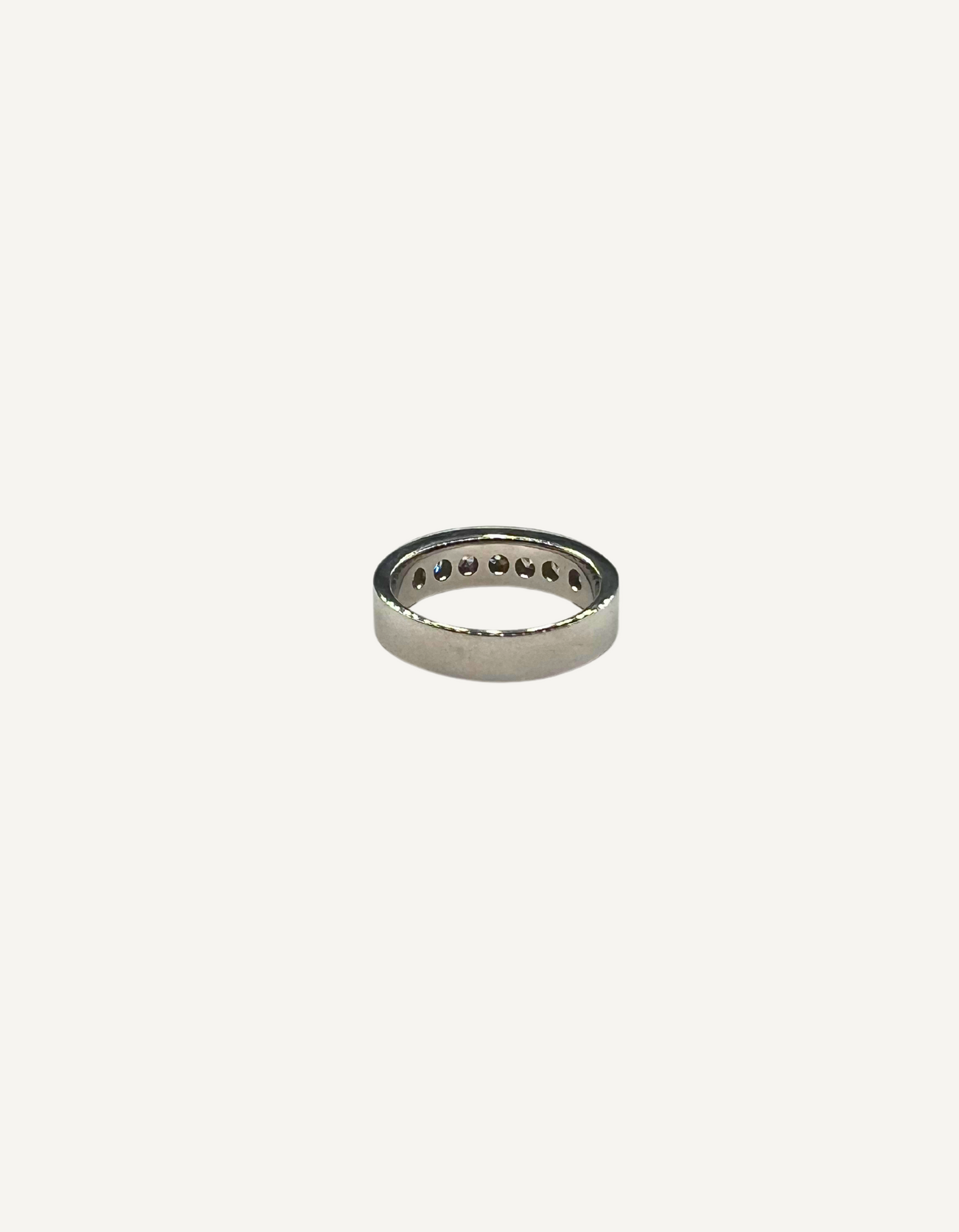 14K White Gold Diamond Band Ring
