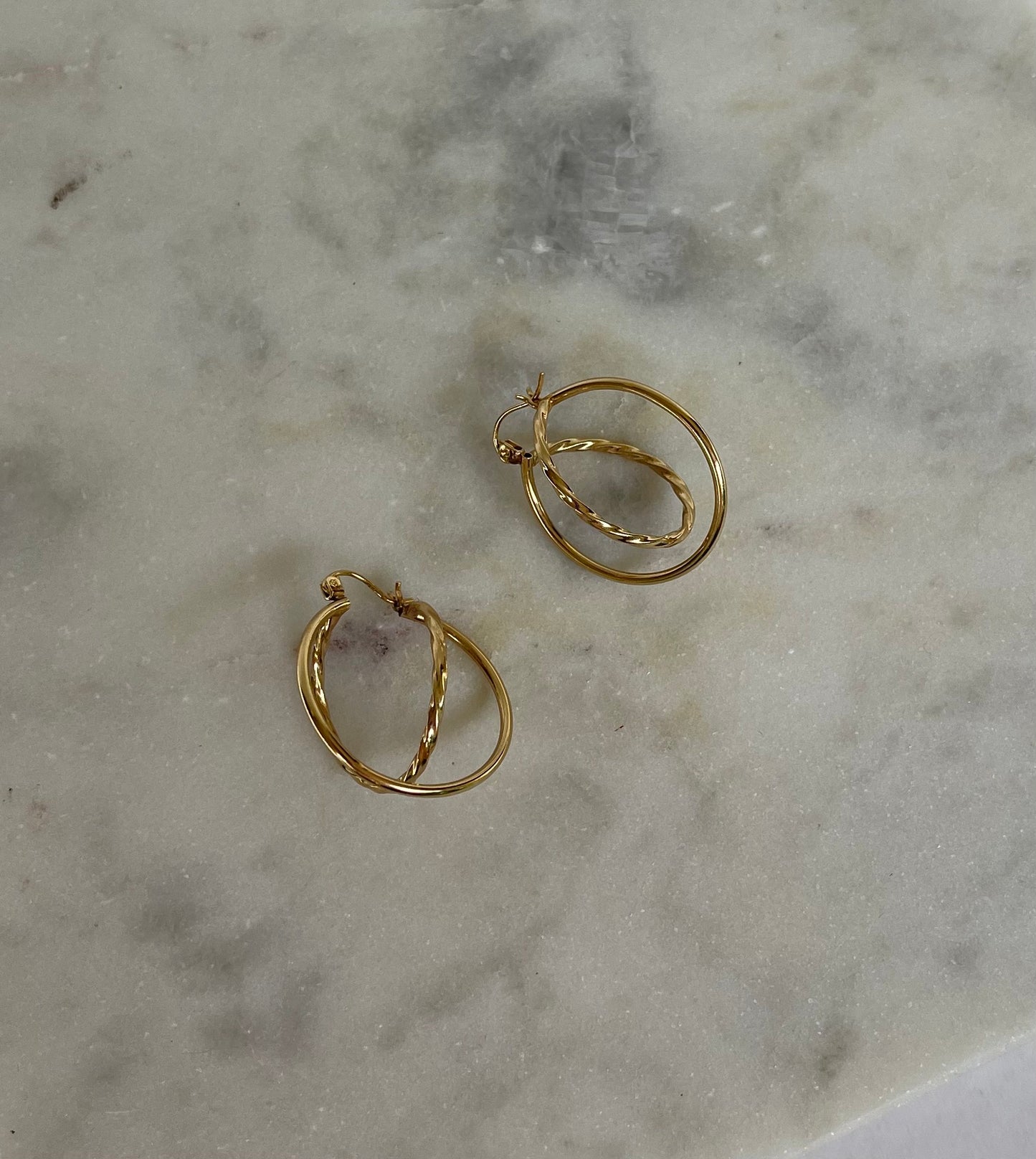 14K Orbital Hoop Earrings
