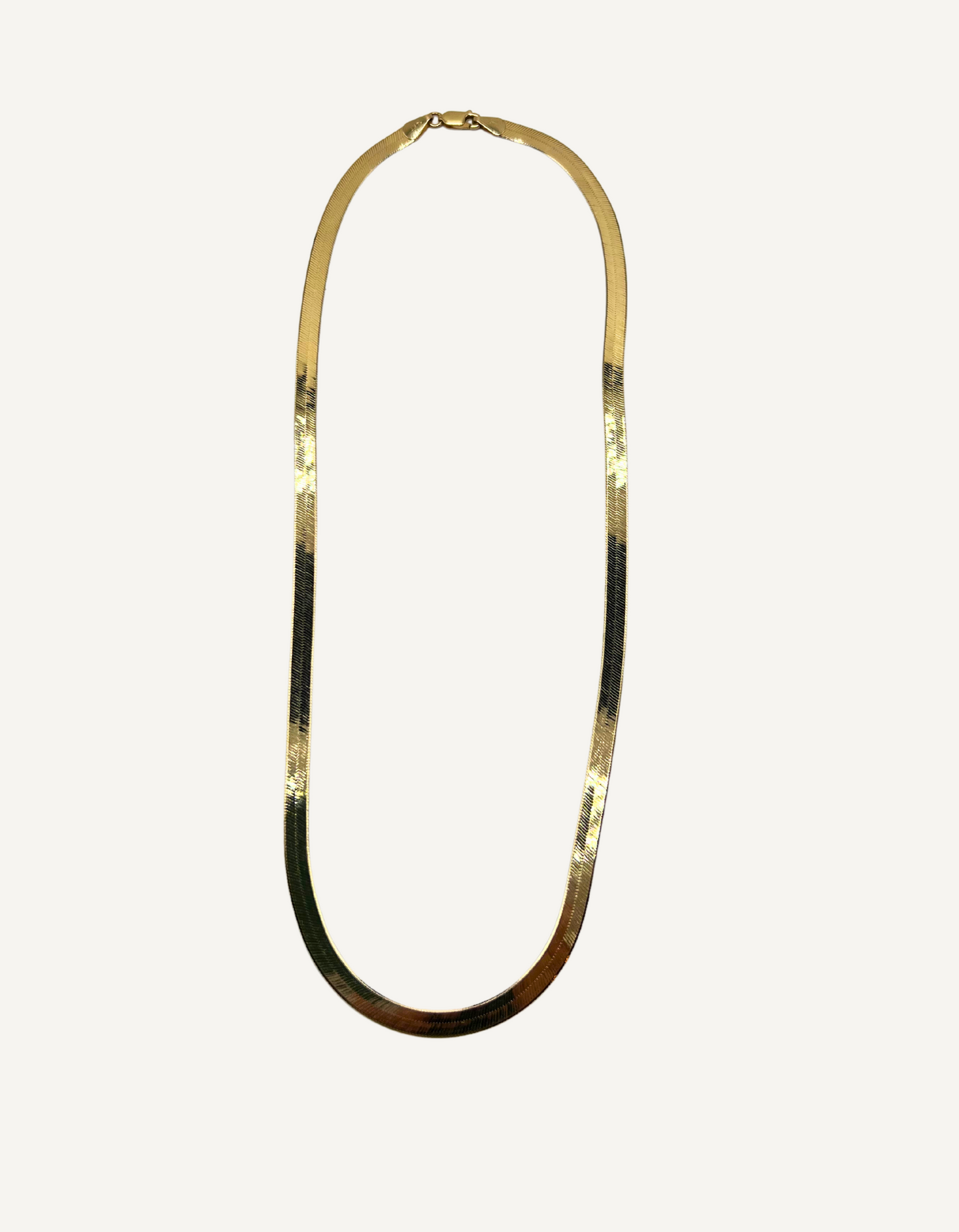 14K Italian Herringbone Chain Necklace